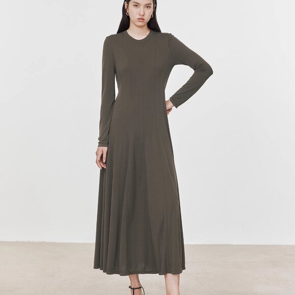 CHICJOC Japanese Imported Eco-Cool Viscose Dress – Minimalist Elegance sz 40 - Picture 13 of 16